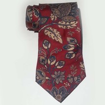 GANT Men Dress Silk Tie Red Paisley Print 3.5&quot;  wide 61&quot; long  - £11.00 GBP