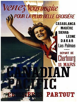 Decor French Travel Poster.Fine Graphic Art Design.Cruise Wall Art Design.766