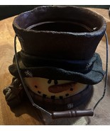 Snowman Decoration Pot/Planter, Crazy Mountain 7.5” Tall 7.75” Diameter - €21,37 EUR