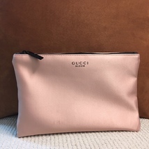 GUCCI Beauty Pink Satin Cosmetic Makeup Bag Pouch VIP Gift New - £23.47 GBP