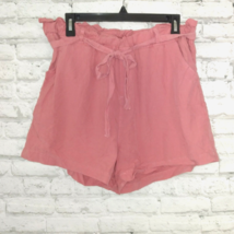 Thread And Supply Shorts Womens XL Pink High Rise Belted Pockets Lyocell Casual - £15.69 GBP