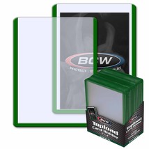 20 packs of 25 (500) BCW 3&quot; x 4&quot; Green Border Topload Std. Sized Card Ho... - £45.47 GBP