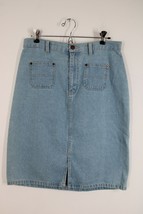 Vtg Bill Blass Jeans 10 Lightweight Denim Knee Length Pencil Skirt - £20.90 GBP