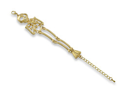 Zeckos Goldtone Articulated Skeleton Bracelet - £11.35 GBP