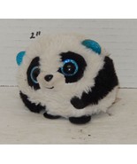Ty Puff Puffies Bamboo The Panda 2&quot; Beanie baby Boos plush toy Black white - $13.49 CAD