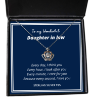 To my Daughter in Law, every day I think you - Crown Pendant Necklace. Model  - £31.46 GBP