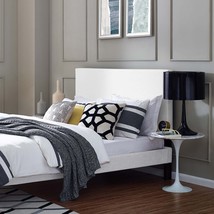 Taylor Twin Upholstered Linen Fabric Headboard White MOD-5874-WHI - £80.57 GBP