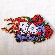 Beautiful Loser Embroidered Patch 442 Flames Dice Roses Biker Patches Gambling - £2.23 GBP