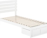 White Twin Xl Afi Oxford Island Bed With Turbo Charger And Foot Drawer. - $343.96