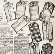 1900 Mens Winter Overshirts Advertisement Victorian Sears Roebuck 5.25x7 - £14.50 GBP