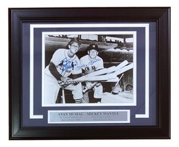 Mickey Mantle Stan Musial Firmado Enmarcado 8x10 Béisbol Foto PSA Auto 10 - £930.45 GBP