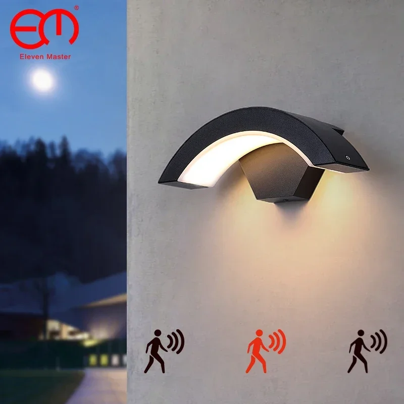 Moden Waterproof LED Porch Sconce Wall Lights Outdoor IP65 Sensor Lamp Landscape - £40.21 GBP+