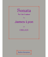 Sonata No 1 in C minor  (Op. 41) by Dr James Lyon - $20.49