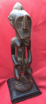 Vintage Songye Tribe Carved Female Ancestral Spirit Fetish On Stand ~ Congo - $80.00