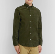 NN07 No Nationality  Shirt Mens L Hunter Green Long Sleeve Button Down Collar - £36.13 GBP