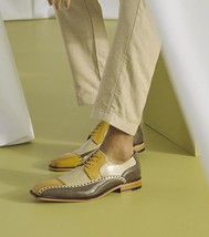 Stacy Adams Plaza Modified Cap Toe Oxford Shoes Leather Olive Multi 25608-302 image 8