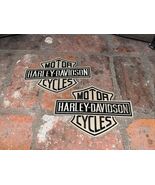 2X Harley‑Davidson 8.25” Black &amp; Tan Bar &amp; Shield Embroidered Patches Se... - $27.72