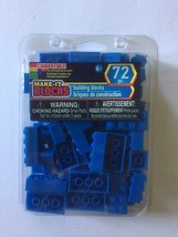 NEW Make It Blocks Blue Building Blocks - 72 pieces - $183.39 MXN