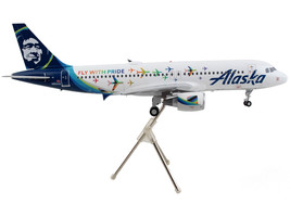 Airbus A320 Commercial Aircraft Alaska Airlines - Fly w Pride White w Blue Tail - £87.00 GBP