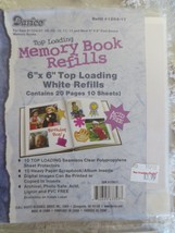 8 Sealed Packages DARICE 6&quot; x 6&quot; WHITE MEMORY BOOK REFILLS - 10 Sheets ea. - $11.88