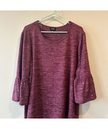 Tacera heathered top ruffled sleeve please view photos for accurate color - $15.31 CAD