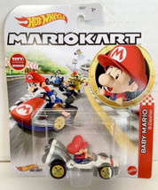 New Mattel GRN12 Hot Wheels Mario Kart 1:64 Baby Mario B-Dasher Diecast Car - £14.75 GBP