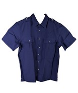 John Blair Navy Blue Ripstop Shirt Security Mens Large Police Military - $478.48 MXN