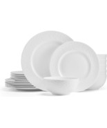 Mikasa Parchment White 18pc Bone China Dinnerware Set, Service for 6 - $2,311.70 MXN