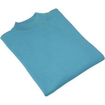 Men PRINCELY Soft Comfortable Merinos Wool Sweater Knits Mock 1011-00 Turquoise image 4