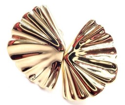Rare! Authentic Vintage Tiffany &amp; Co 18k Yellow Gold Fan Shell Earrings 1981 - £2,164.25 GBP