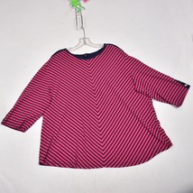 LINKS Women&#39;s Large 3/4 Sleeve T-Shirt Top Stripes Size 3X - $13.81