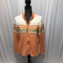 Tiara International Sweater Womens Large Ramie Cotton Full Zip Cardigan - £12.38 GBP