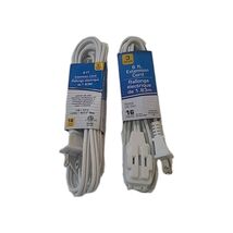 2 Extension Cords  6 ft. White 3 Outlets 16 Gauge - $10.39