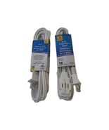 2 Extension Cords  6 ft. White 3 Outlets 16 Gauge - $10.39