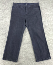 JM Collection Petite Womens Jeans 16P Blue Denim Stretch Straight Leg Pockets - £11.27 GBP