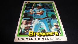 Vintage 1981 Donruss Gorman Thomas Milwaukee Brewers #326 Trading Card Hof 2014 - £3.05 GBP