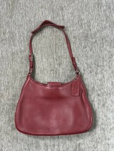 Vintage Coach Legacy Demi Small Hobo Bag Red Leather 8319 y2k Strap Bag Tag - $148.49