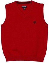 Boys Sweater Vest Chaps Cable Knit Red Pullover V-Neck Sleeveless-size 1... - $16.83
