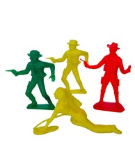 Cowboys and Indians lot vtg western toys red yellow green plastic 1960s marx U19 - £11.03 GBP
