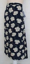 Chaps Woman Size 2X New Navy Blue Gray Cream Floral Long Skirt - £15.57 GBP