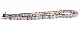 7 CT Rond Imitation Diamant Femmes Tennis Bracelet 7.50 &quot; 14k Plaqué or ... - $89.99