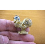 (Y-CHI-RO-9) tan ROOSTER chicken carving SOAPSTONE stone figurine cock c... - £6.84 GBP