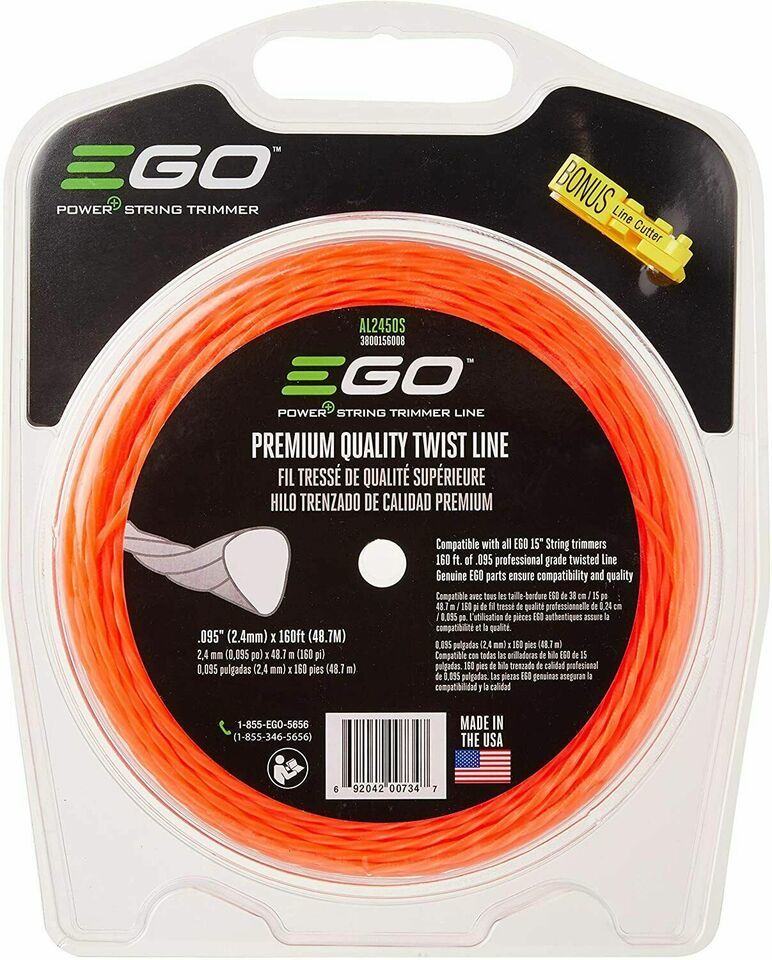 160 Ft .095" Twisted Line For EGO 56-Volt String Trimmer ST1500 ST1500-S ST1500F - $32.65