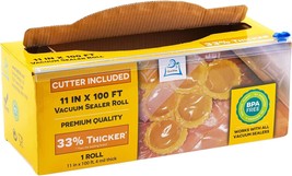 11&quot; X 100&#39; Mega Roll And Cutter Box Vacuum Sealer Bags Roll (No More Scissors), - £34.60 GBP