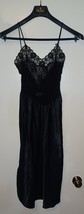 Vintage Lady Lynne 34 Full Slip Nightgown Dress Scalloped Black USA Unio... - $50.00