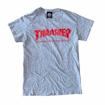 Thrasher Skateboarding Magazine Grey and red short sleeve t-Shirt size s... - $17.51