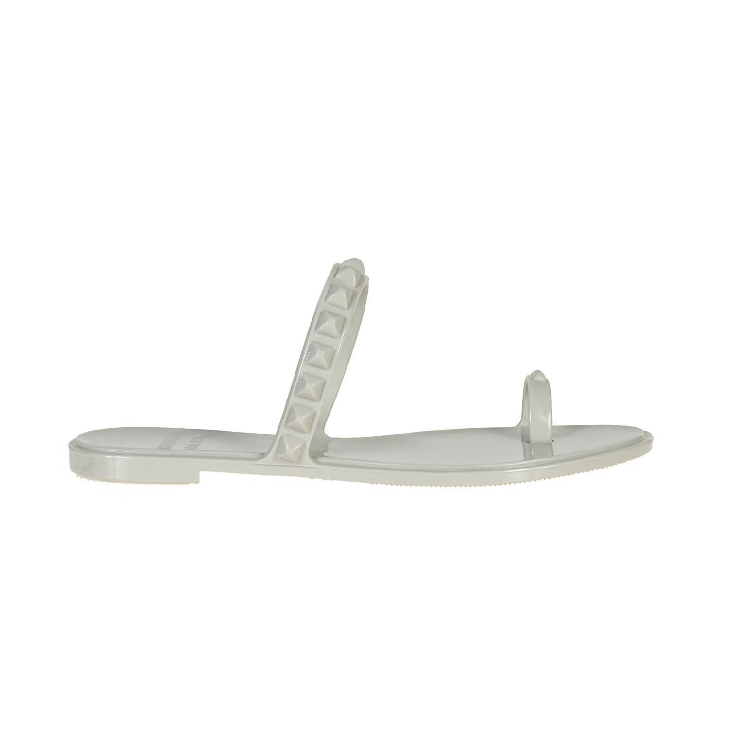 Carmen Sol maria flat sandal in Light grey