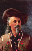 Portrait Buffalo Bill Cody At Memorial Museum Lookout Mountain Colorado Postcard - £5.02 GBP