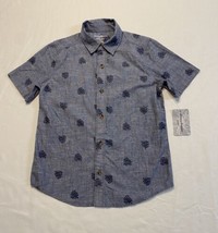 Tommy Bahama Boys Hawaiian Shirt New Medium Leaves Short Sleeve Button Up  - £17.01 GBP