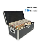 Vinyl Record Album Storage Box Case Aluminum Lp Crate Holds 150 Records ... - $92.69+